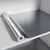 Brushed Silver Wall Sticker Kitchen Living Room Refrigerator Countertop Adhesive Wallpaper Stainless Steel 40cm Metal Waterproof