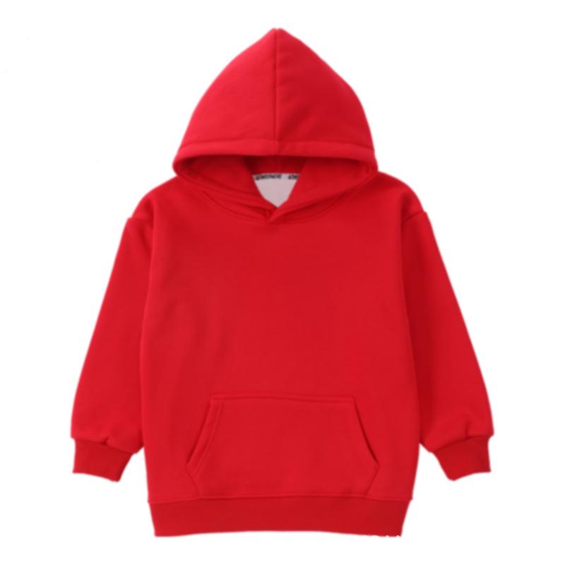 Kids' Hooded Sweatshirt - Unisex, Pure Cotton, 320g, Fleece Lining, Solid Color, Loose Fit for Boys & Girls.