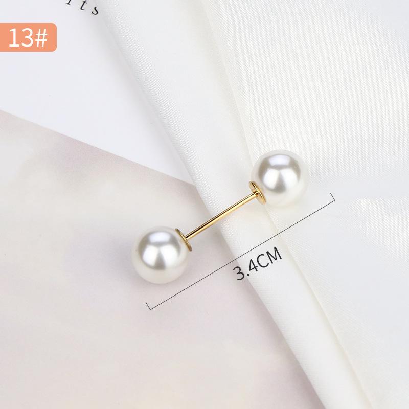 Pearl Anti-Exposure Brooch: Women's Waist-Cinching Pin & Clothing Decoration