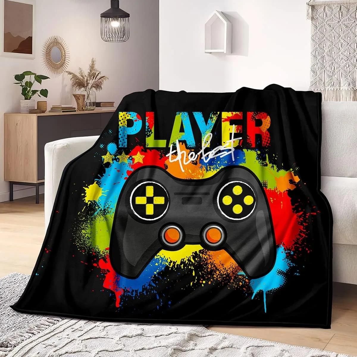 

Bedding Gaming Throw Blanket Super Soft, Gamer Gift for Couch Sofa for For Kids Boys Teens Video Game 100X150cm(39x59in)