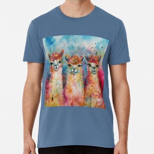 Modern Colourful Alpaca Wall Art By Bodhi Size S to 5XL Made in the USA T-Shirt