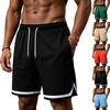 Men's Casual Athletic Shorts Mesh Fabric Lightweight Quick Dry Drawstring Waistband with Side Pockets for Summer Sports and Outdoor Activities