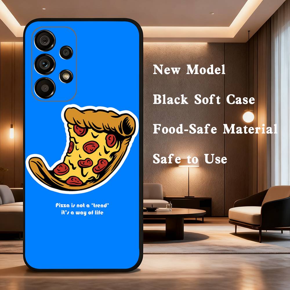 

Delicious photographer pizza For Samsung Galaxy A53,31,52,72,41,Note,J7,8,9,5G,22,73,32,71, Soft Black Silicone Case SamsungA12