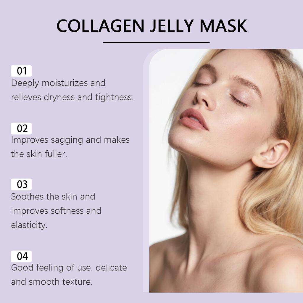 Collagen Moisturizing Mask Brightens Skin Tone, Anti-wrinkle, Hydrating And Moisturizing Peel-off Mask.5ML