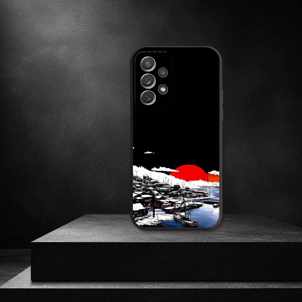 Great Wave Off Kanagawa Phone Case For Samsung S 25,24,23,22,30,21,10,9,Ultra,Plus,Lite,FE,4,5G Black Soft Case