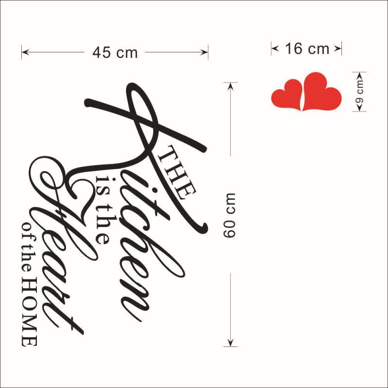 Kitchen English Quote Removable 80g Home Decoration Art Decorative Stickers Inspiring Quotes Creative Wall Decorative Durable