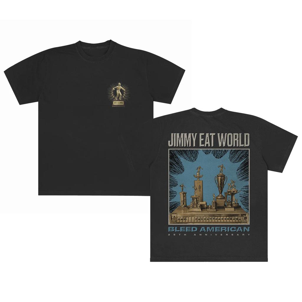 2026 Jimmy Eat World Band Grafik Großes Muster Gedrucktes T-Shirt 100% Baumwolle Unisex Sommer Neues Klassisches Retro Band T-Shirt