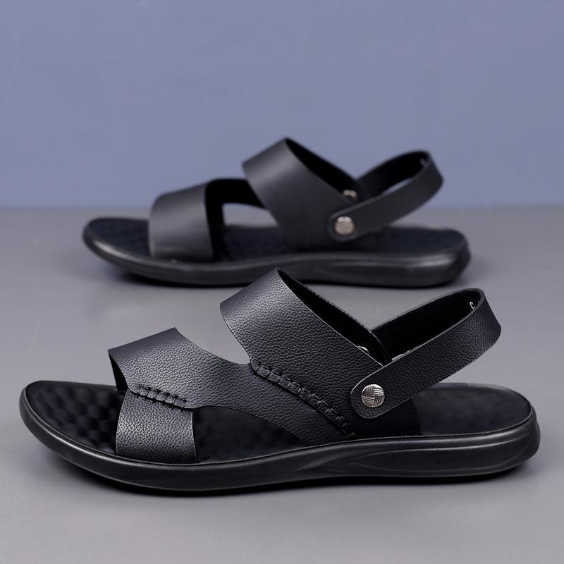 Summer Men's Business Sandals Massage Sole Men's Leather Sandals Outdoor Beach Sandals Factory Direct Sales designer sandals
