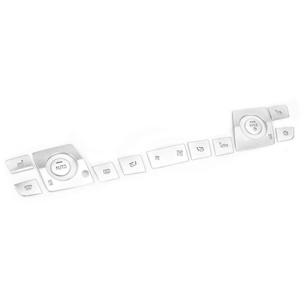 13-teiliges Set Klimaanlagenschalter-Aufkleber Silber Ersatz für 3er F30 2013-2018