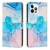 Applicable to Apple 16E mobile phone case iPhone15PROMAX mobile phone leather case flip painted marble protective case