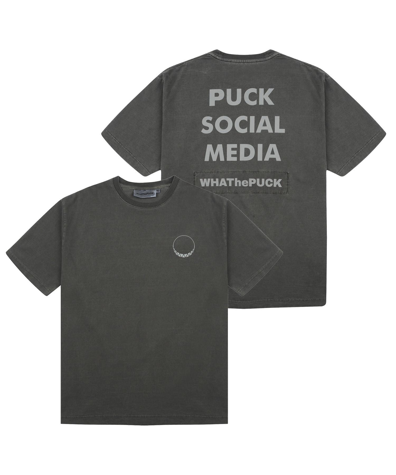 What The Fuck P Logo Social Media T-Shirt Charcoal L
