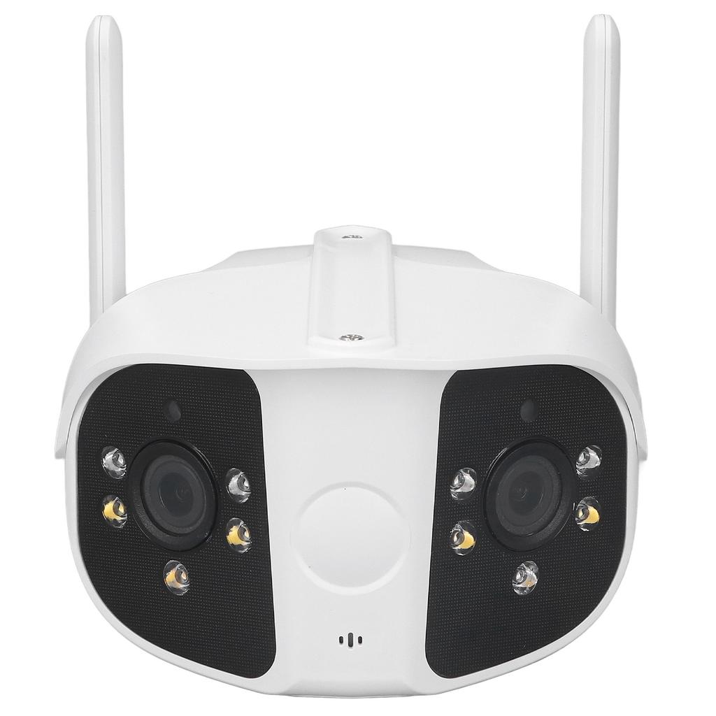 Dual Lens Security Camera Panoramic 2 Way Audio Surge Protection Wifi Full Color Night Vision APP