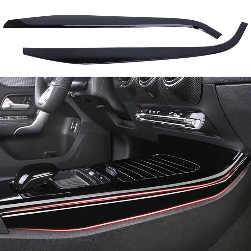 

Hot Interior Mouldings Gloss Black 2Pcs Car Center Console Panel Side Cover Trim for Mercedes-Benz a Class W177 CLA C118 2019 20