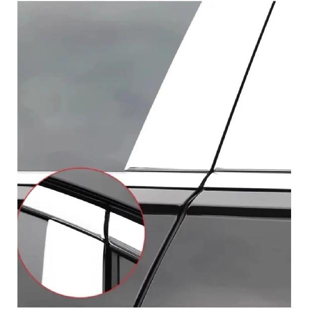 6pcs Set Silvery Chrome Pillar Posts Fits for Kia Sportage 2011-2016 2015 2014 Car Plated Sticker Window Door Side Trim Decal a