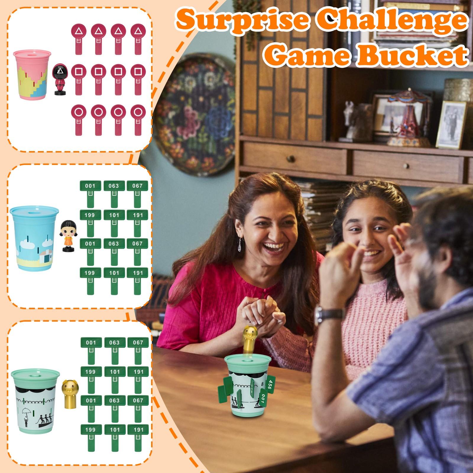 

Сюрприз Челлендж Игра Ведро – Интерактивная Игра для Вечеринки с Прыгающим Персонажем One Size