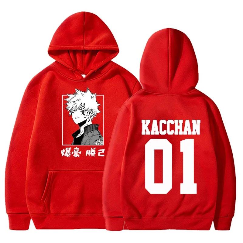 Anime Bakugou Katsuki Printed Hooded Oversize Sweatshirt Autumn Winter Women Men Harajuku Hoodie Casual Hoodies