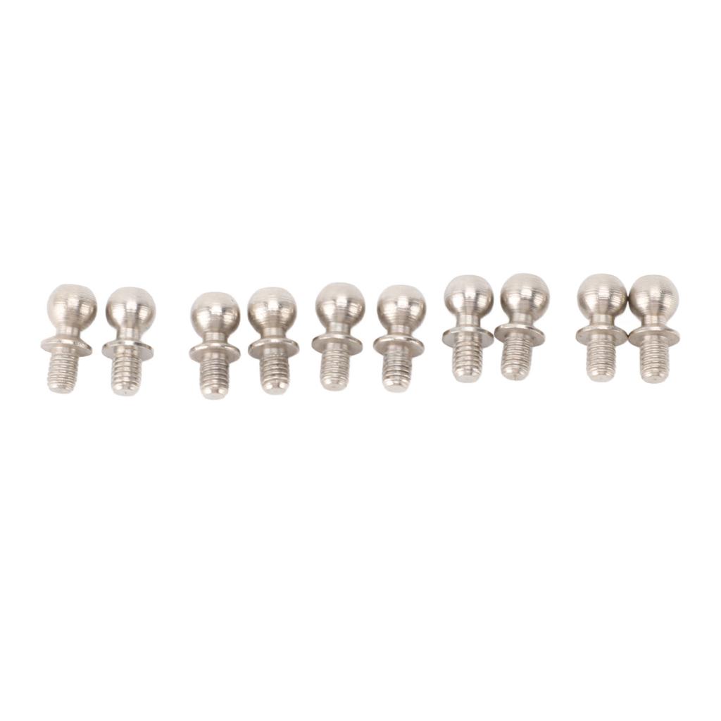 10pcs Ball Head Screw Replacement Ball Head Screw Fastener for WLtoys 144001 144002 144010 124010 124008 124007 RC Car