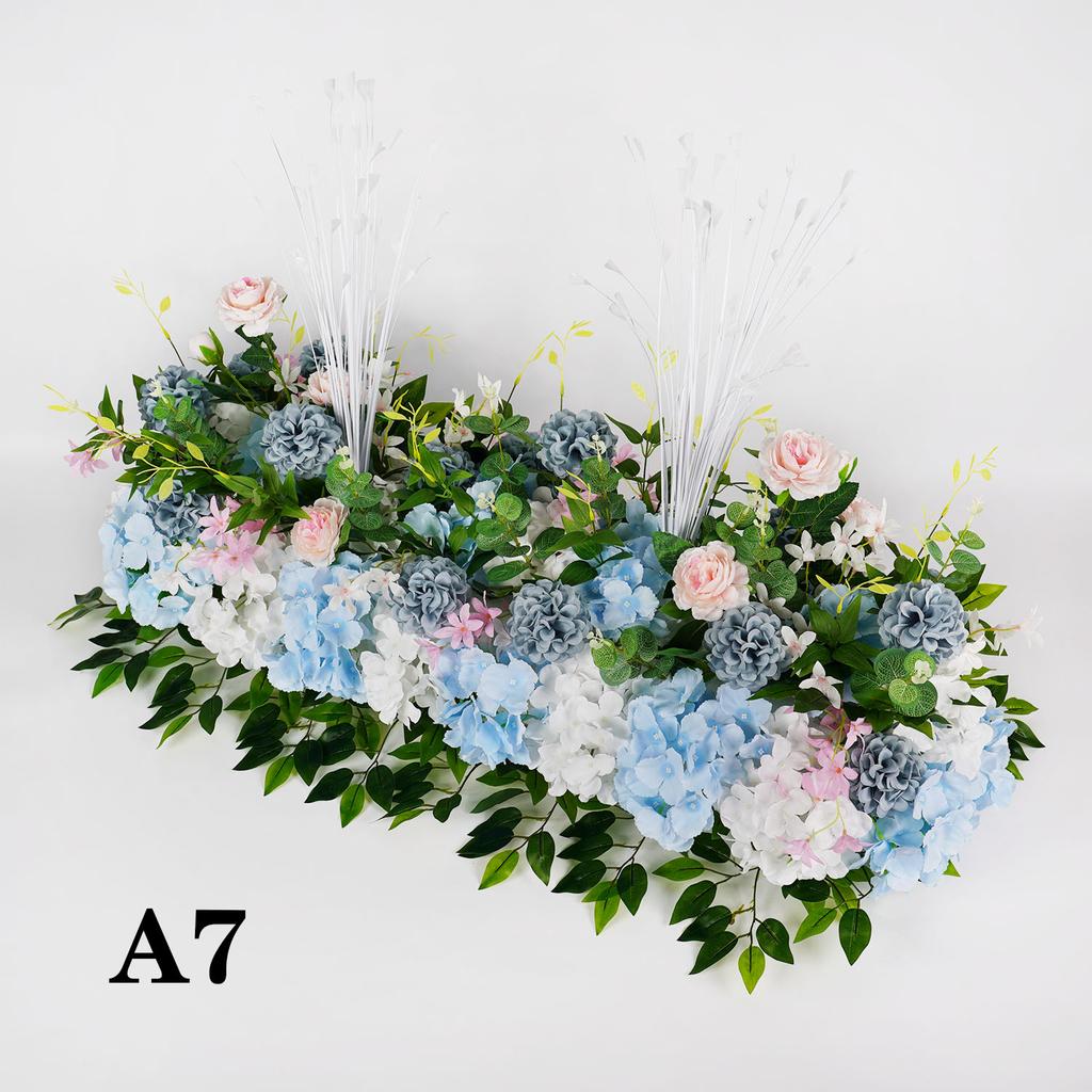 50/100CM Künstliche Blume Rosenreihe Hochzeits-Tischdeko Hintergrundbogen Party Blumengesteck