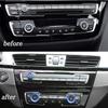 1 Set for BMW 1 2 3 4 Series F30 F34 F46 X1 F47 GT Car Air Conditioning Switch Knob Decor Ring Audio Volume Button Trim Cover