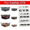 For Cadillac CT5 AWD 25T 28T 40T ABS Car Front Grille Emblem Cover Rear Trunk Badge Stickers Tail Displacement Decal Accessories