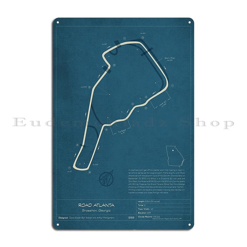 Circuit de Dijon Prenois Magny Cours Racetrack Map Metal Plaque Poster Plates Classic Designing Printed Bar Tin Sign Poster