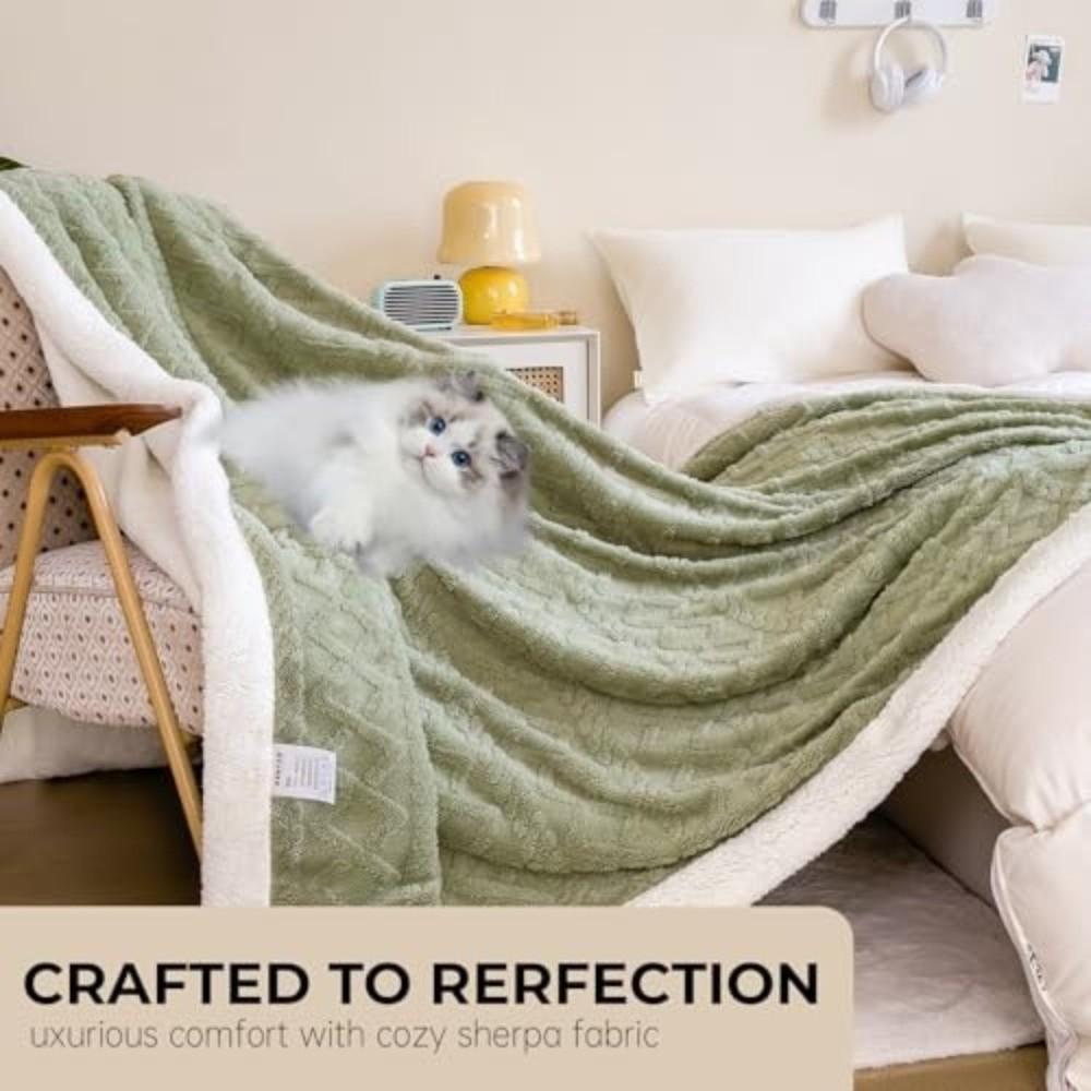 Gifts Soft Warm Blanket Cozy Fuzzy Thick Warm Sherpa Blanket Reversible Fleece Throw Blanket Cozy Home