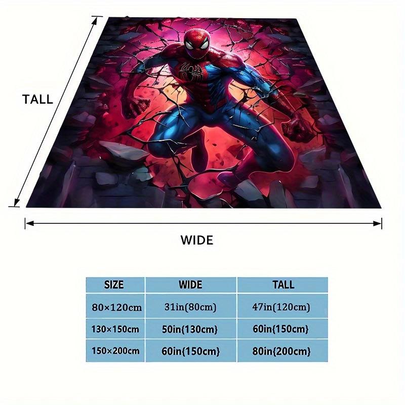 1pc Spider-man Printing Blanket - Soft, All-Season Throw for Living Room, Bedroom,Personalized Gift with Adorable Cartoon Design
