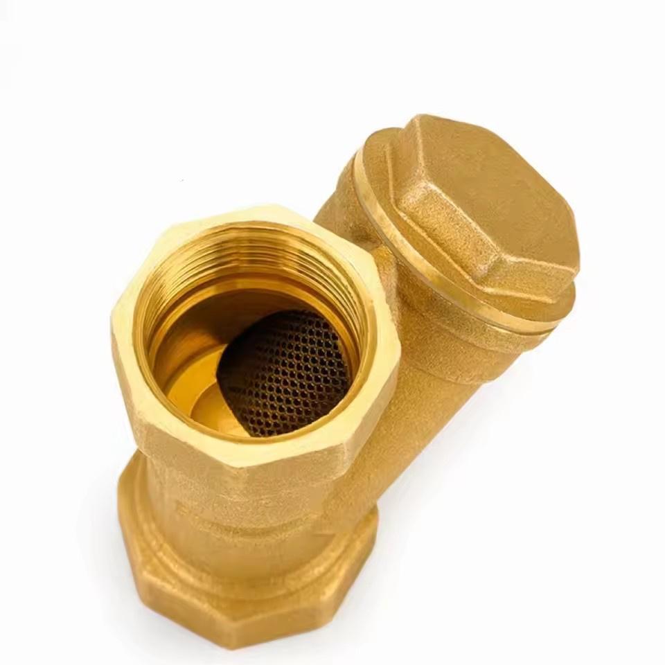 Brass Y-Type Strainer Check Valve BSP Female Thread for Hot Cold Water Heating Pipeline