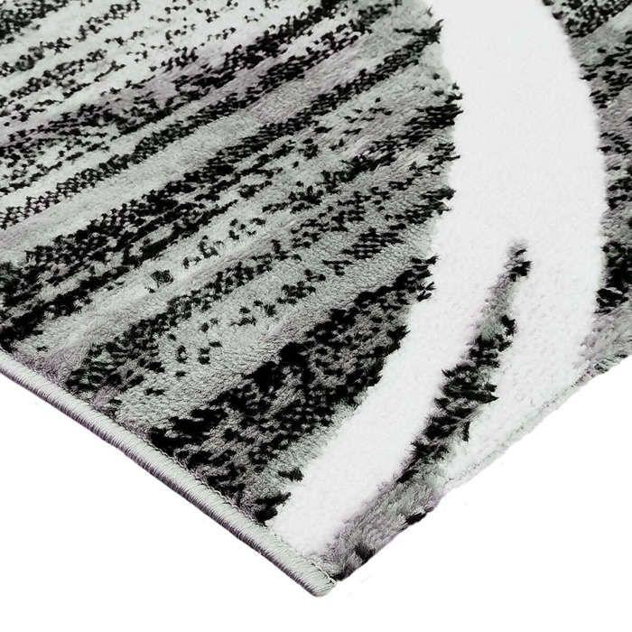 Wool Effect Rug with Grey Arches Pattern 160x230