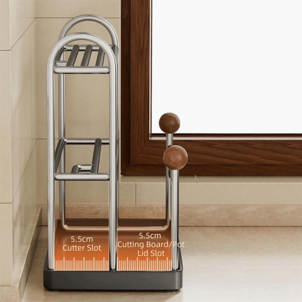 Stainless Steel Chopsticks Rack Rustproof Cutlery Drying Rack Pot Lid Rack  Tableware Storage