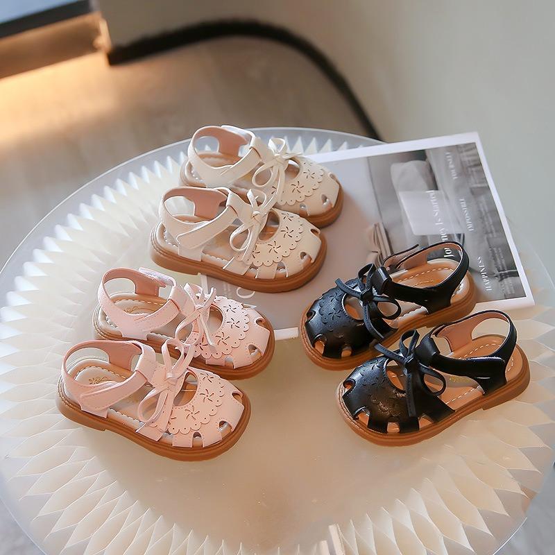 Girls Fashion Sandals Summer New Arrival Princess Style Kids Non-slip Soft Sole Stylish Beach Shoes