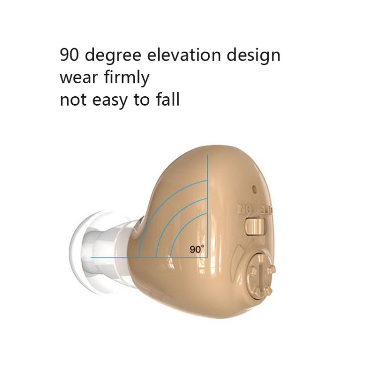 Elderly Sound Amplifier Portable Ear Canal Rechargeable Hearing Aid, Specification: EU Plug