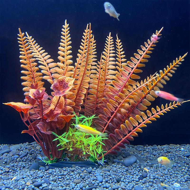 Fish Tank Decorations: Artificial Aquarium Plants and Plastic Water Grass