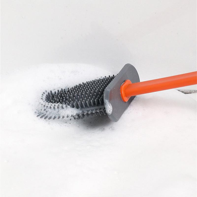 Light Luxury Toilet Brush Household Long-Handled TPR Brush Head No Dead Corners Durable Toilet Brush Bathroom Accessories