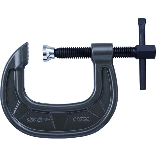

Super C-type Vise, Heavy-Duty Wide Type, 75mm, Metallic Gray Baked Finish