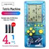 "2023 Nostalgic Tetris Game Console, 4.1-Inch Screen, Transparent Frosted Shell, Handheld"