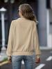 Women's Loose Fit Knitted Jacket Long Sleeve Solid Color Casual Autumn Winter Zipper Design Versatile