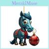 Whimsical Cartoon Style Horse Ornament For Holiday Home And Car Decor
