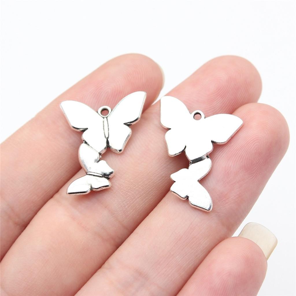 Charms Small Butterfly Pendants Wedding Jewelry Findings ZC114