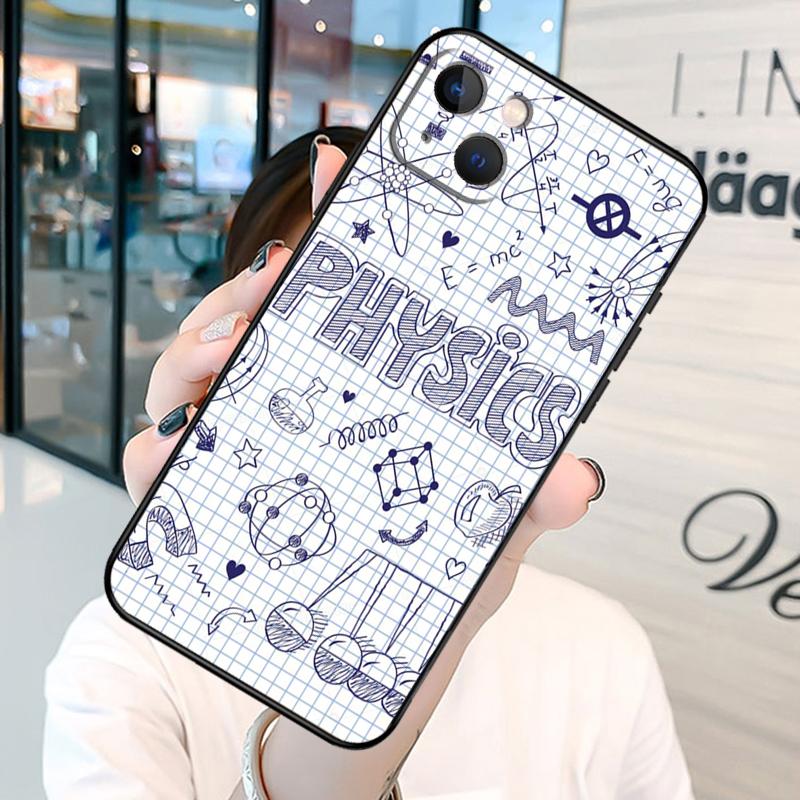 Physics Math Formula Equation Bumper Phone Case For iPhone 11 12 13 14 15 16 Pro X XR XS Max Plus Back Cover
