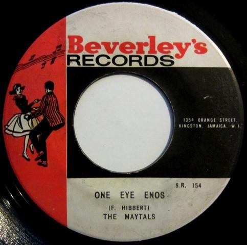 

7inch Record MAYTALS BEVERLEYS ALL STARS One Eye Enos Version SR154 Beverleys Reco Jamaica Reggae Ska Dub Used