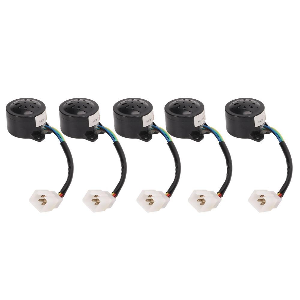 5pcs 110-120db Six-Wire 4-in-1 Wiring Guide 48V-60V Backup Warning Alarm  Electric Tricycle