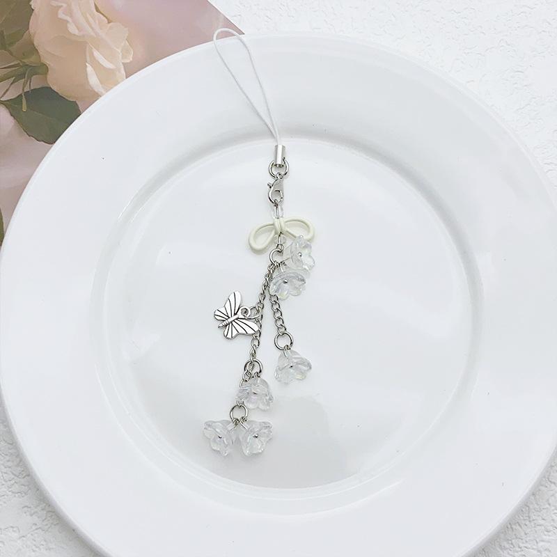 

Original Y2k Handmade Flower Glass Beaded Star Pendant Keychain Charms Cute Sweet Aesthetic Phone Bag Decoration Gift For Woman