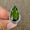 Peridot Genstone Handmade 925 Sterling Silver Jewelry Ring Size 8 KKG-455