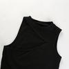 Lato bez rękawów seksowne kobiety dziewczęta letnia kamizelka Crop Top koszula bluzka Casual Slim czarne zbiorniki Hot