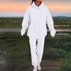 Women's Fashion Casual Solid Color Loose Hooded Sweatshirt Suit