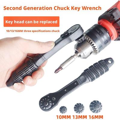 2 In 1 Drill Chuck Ratchet Spanner Multi-Function Ratchet Wrench For Quick Change Drill Bit Fittings Screw Hand Tools