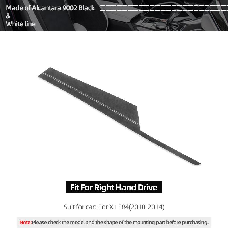 

For BMW X1 E84 Made of Alcantara Dashboard Panel trument Trims Strips Performance Stickers Car Interior Tuning Accessories White RHD