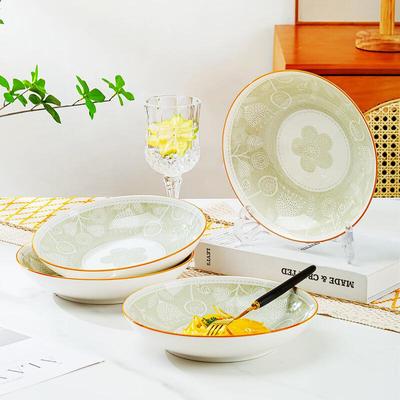 Haoya Nordische Keramik tiefe Essteller, 8 Zoll (4 Packung)