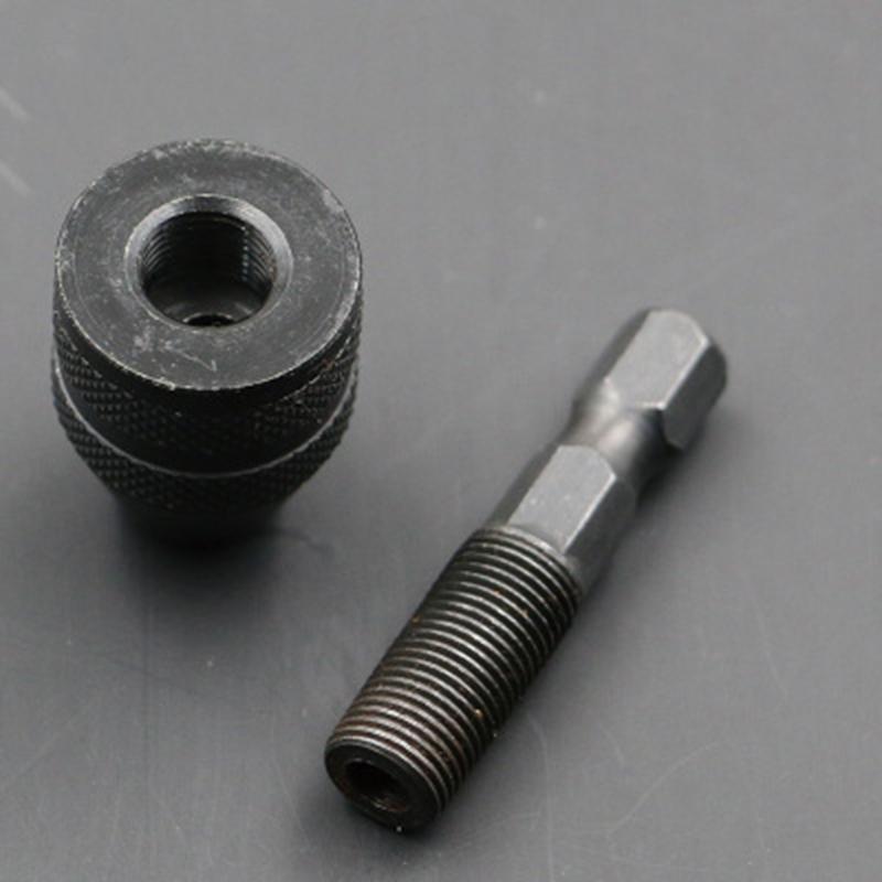 Convenient and Efficient Hex Shank Drill Bit Tool Adapter Black/Silver